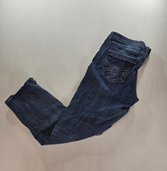 Title:BKE Nolan Jeans 38x32 Straight Dark Wash Stretch Denim - Picture 4 of 9